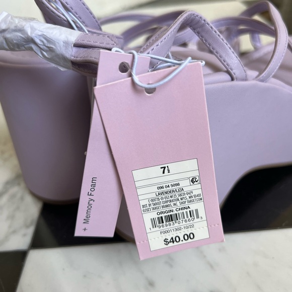 Brand new Women's Liza Platform Wedge Heels Wild Fable Target Lavender Shoes 7.5 - Picture 3 of 6